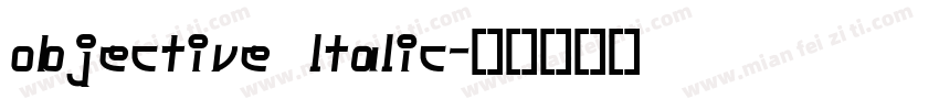 objective ltalic字体转换